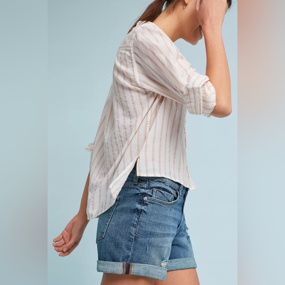 Anthropologie Pilcro Mid-Rise Slim Boyfriend Denim Shorts Sz 31 - Picture 2 of 14